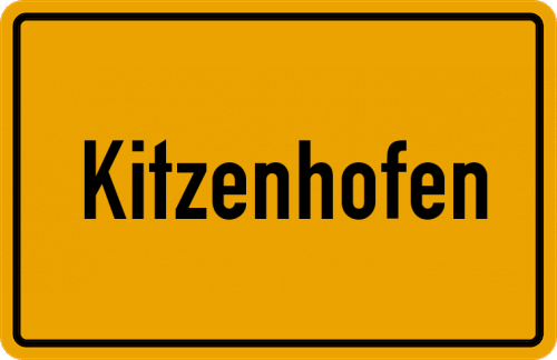 Ortsschild Kitzenhofen