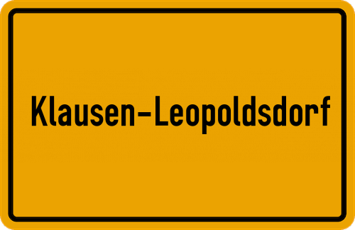 Ortsschild Klausen-Leopoldsdorf