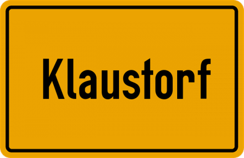 Ortsschild Klaustorf, Holstein