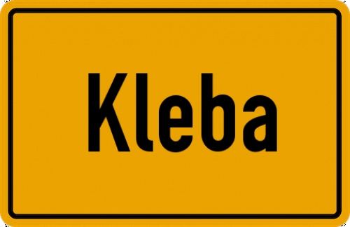 Ortsschild Kleba, Kreis Hersfeld