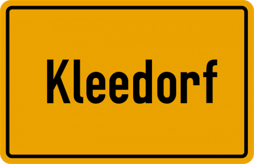 Ortsschild Kleedorf