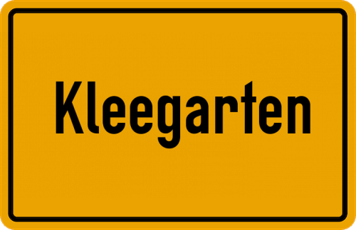 Ortsschild Kleegarten