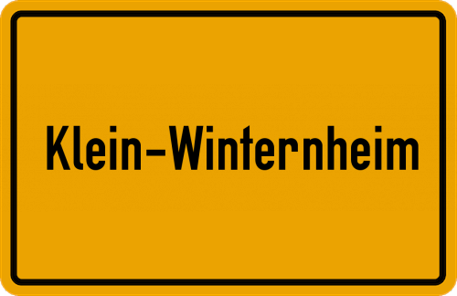Ortsschild Klein-Winternheim