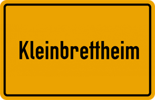 Ortsschild Kleinbrettheim