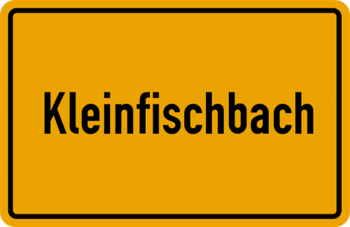 Ortsschild Kleinfischbach, Rhön