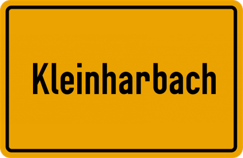 Ortsschild Kleinharbach