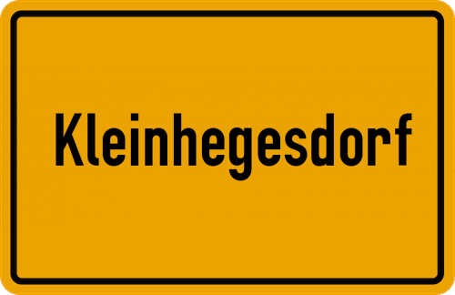 Ortsschild Kleinhegesdorf