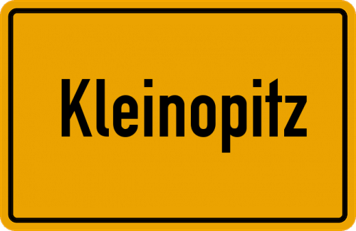 Ortsschild Kleinopitz