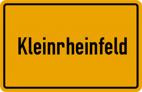 Ortsschild Kleinrheinfeld