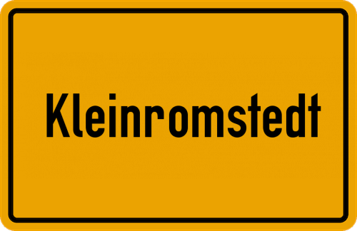 Ortsschild Kleinromstedt