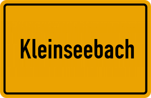 Ortsschild Kleinseebach
