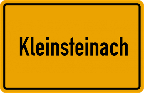 Ortsschild Kleinsteinach, Unterfranken