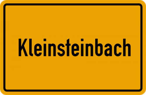 Ortsschild Kleinsteinbach