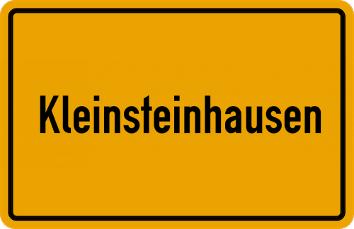 Ortsschild Kleinsteinhausen