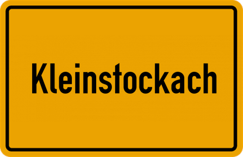 Ortsschild Kleinstockach