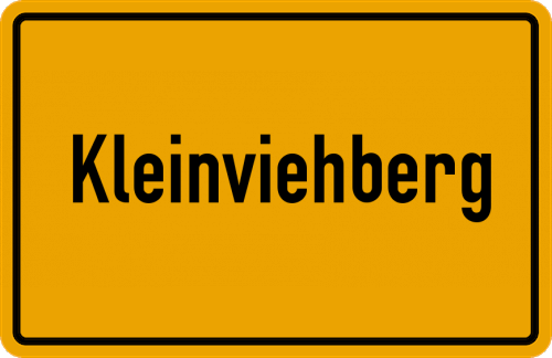 Ortsschild Kleinviehberg, Mittelfranken