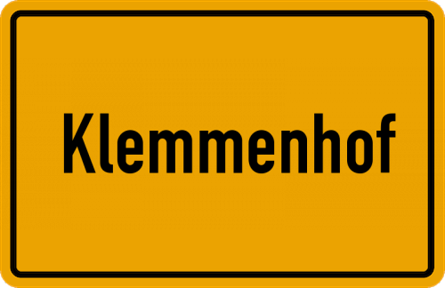 Ortsschild Klemmenhof