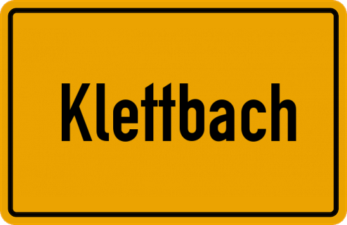 Ortsschild Klettbach