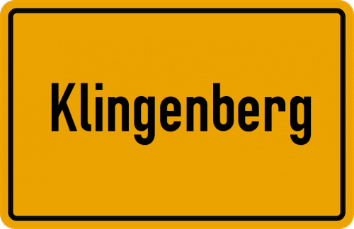 Ortsschild Klingenberg