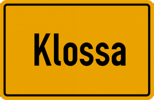 Ortsschild Klossa
