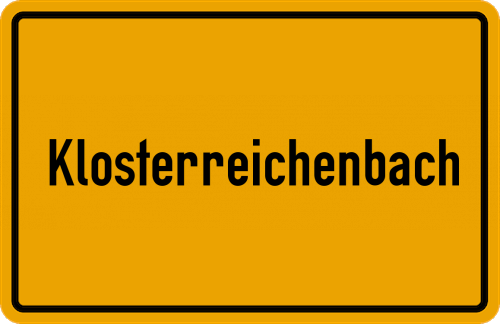 Ortsschild Klosterreichenbach