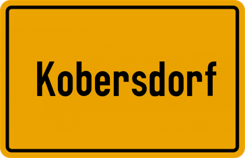 Ortsschild Kobersdorf