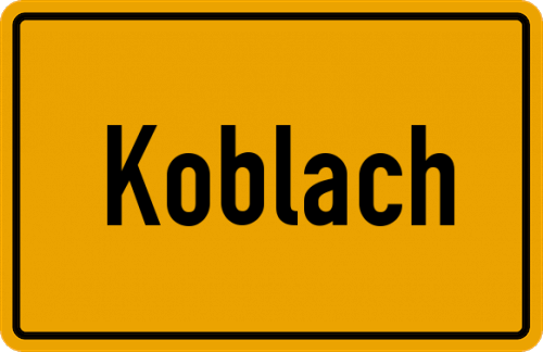 Ortsschild Koblach