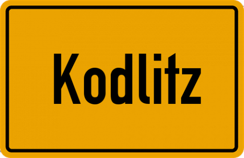 Ortsschild Kodlitz