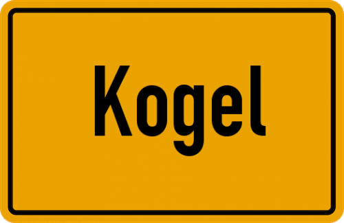 Ortsschild Kogel, Kreis Herzogtum Lauenburg