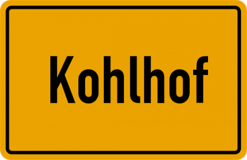 Ortsschild Kohlhof