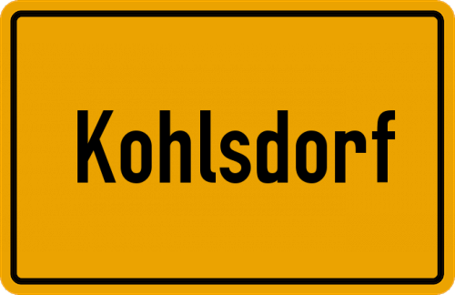 Ortsschild Kohlsdorf