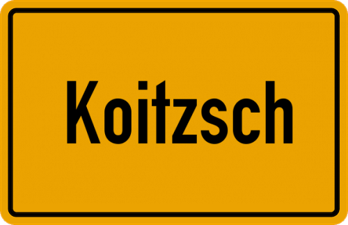 Ortsschild Koitzsch