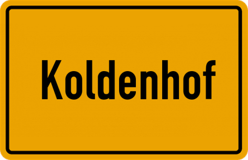 Ortsschild Koldenhof