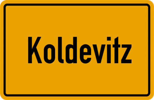 Ortsschild Koldevitz