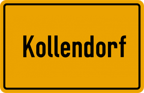 Ortsschild Kollendorf