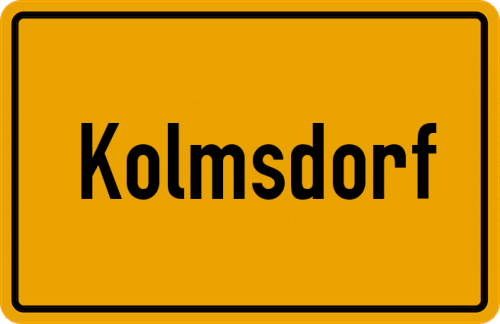 Ortsschild Kolmsdorf