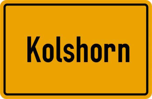 Ortsschild Kolshorn