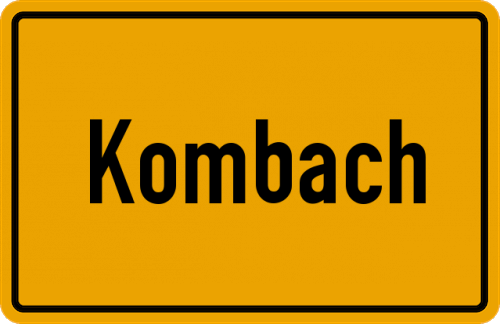 Ortsschild Kombach