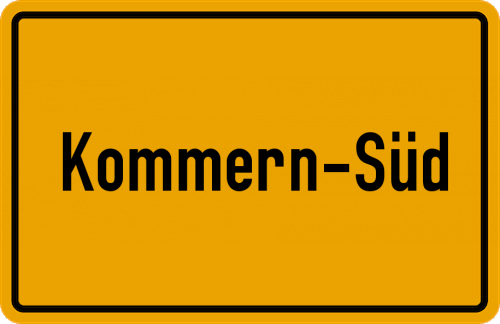 Ortsschild Kommern-Süd