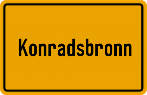 Ortsschild Konradsbronn
