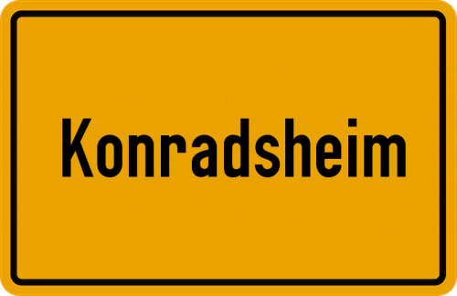 Ortsschild Konradsheim