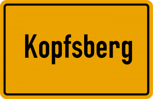 Ortsschild Kopfsberg