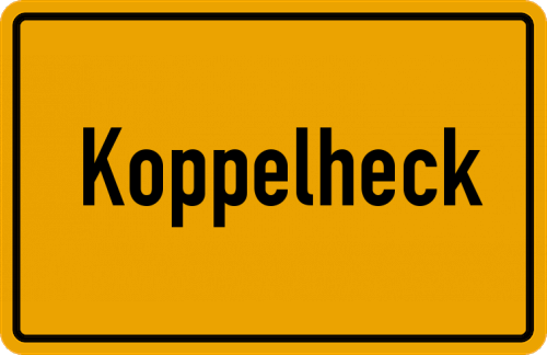Ortsschild Koppelheck