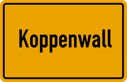 Ortsschild Koppenwall
