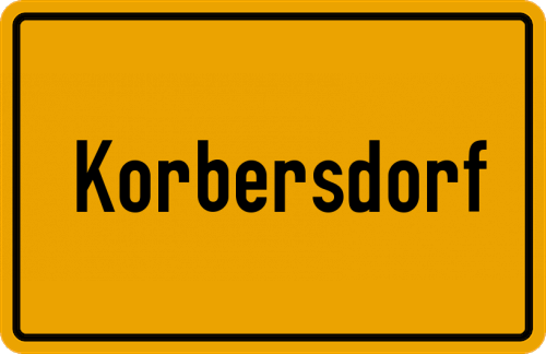 Ortsschild Korbersdorf