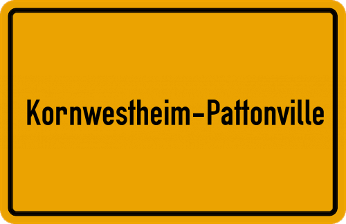 Ortsschild Kornwestheim-Pattonville