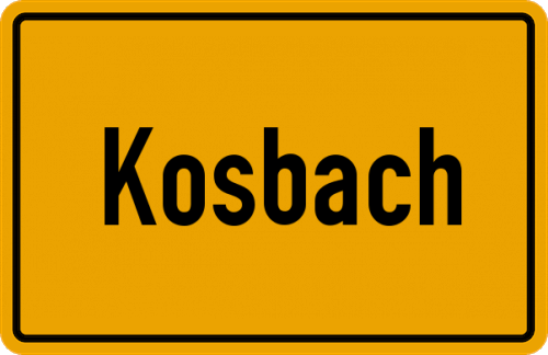 Ortsschild Kosbach