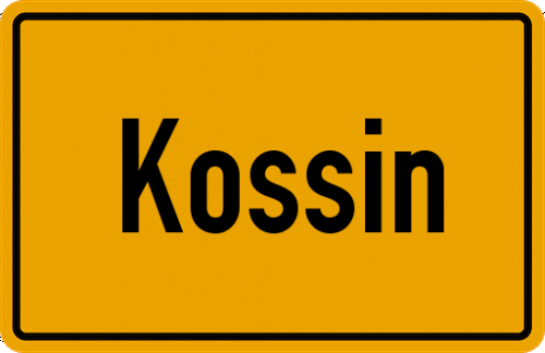 Ortsschild Kossin