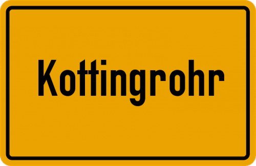 Ortsschild Kottingrohr