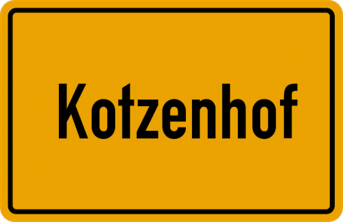 Ortsschild Kotzenhof